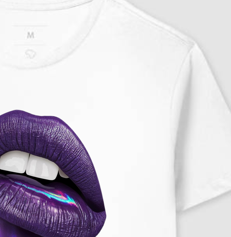 Camiseta Purple Lips (unissex)