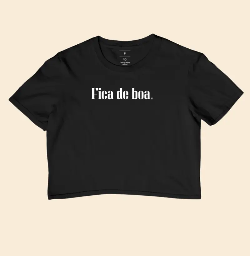 Cropped Fica de boa minimalista