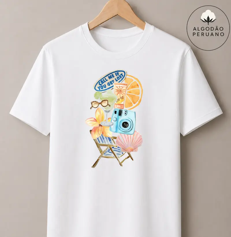 Camiseta Algodão Peruano - Call Me