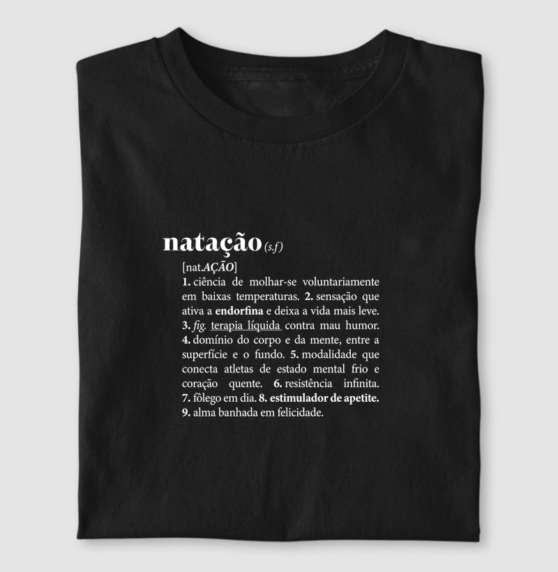 Camiseta Natação - Dicionário - Camiseta