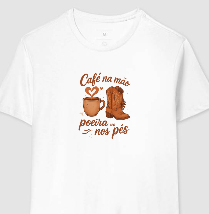 Café na mão, poeira nos pés - Algodão 30.1 