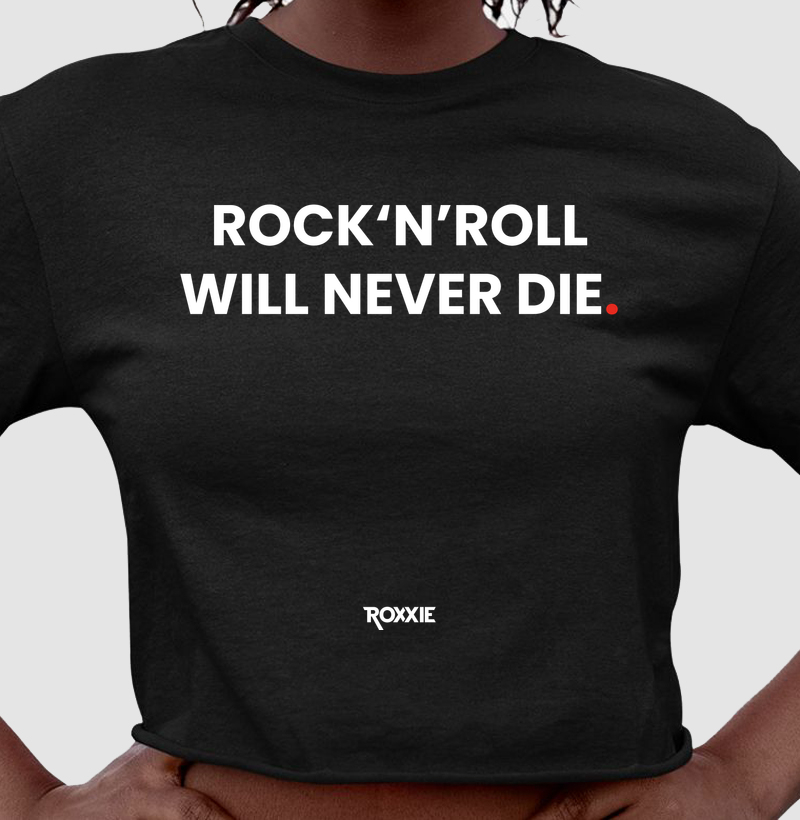 Camiseta Rock´n Roll will never die. - Cropped