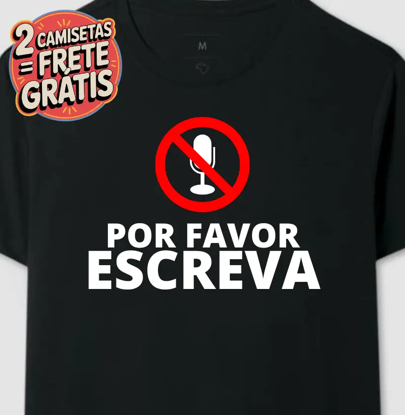 Camiseta Por Favor Escreva