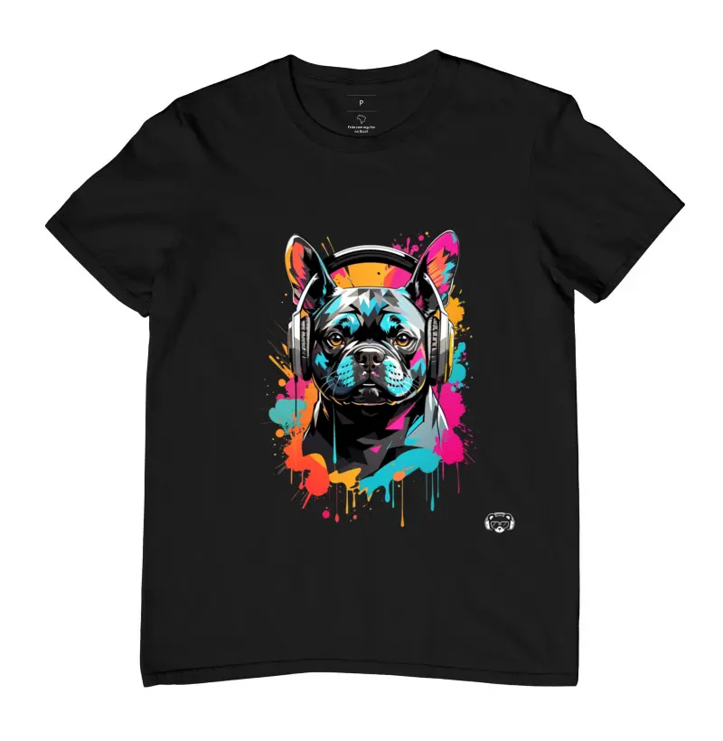 Camiseta Pandora French Bulldog Headphone 