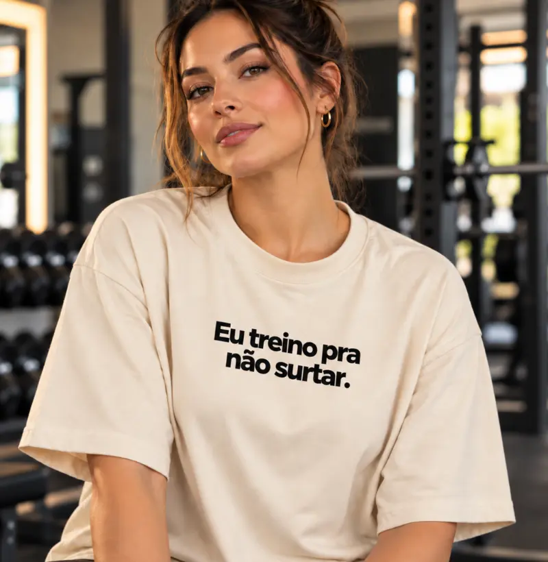 Eu treino pra não surtar - Camiseta Oversized
