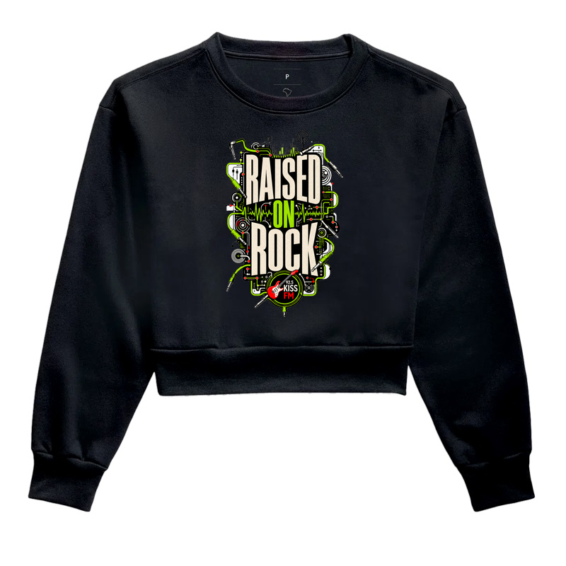 Raised On Rock - Cropped Moletom