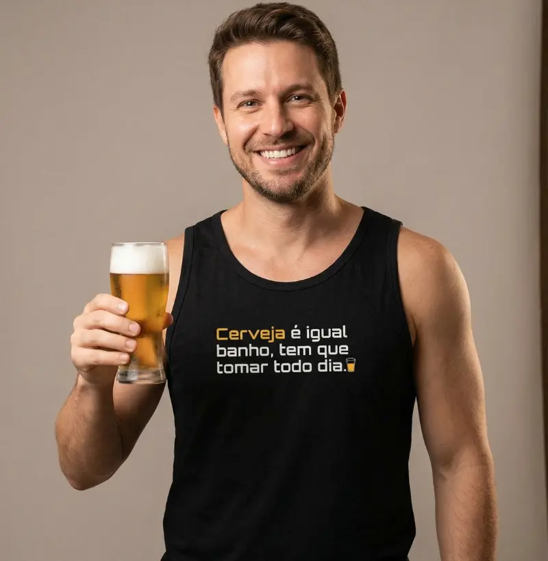 Cerveja é igual banho