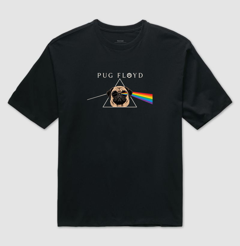 Pug Floyd - Camiseta Oversized