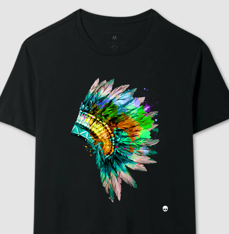 Camiseta Umbanda Cocar Caboclo