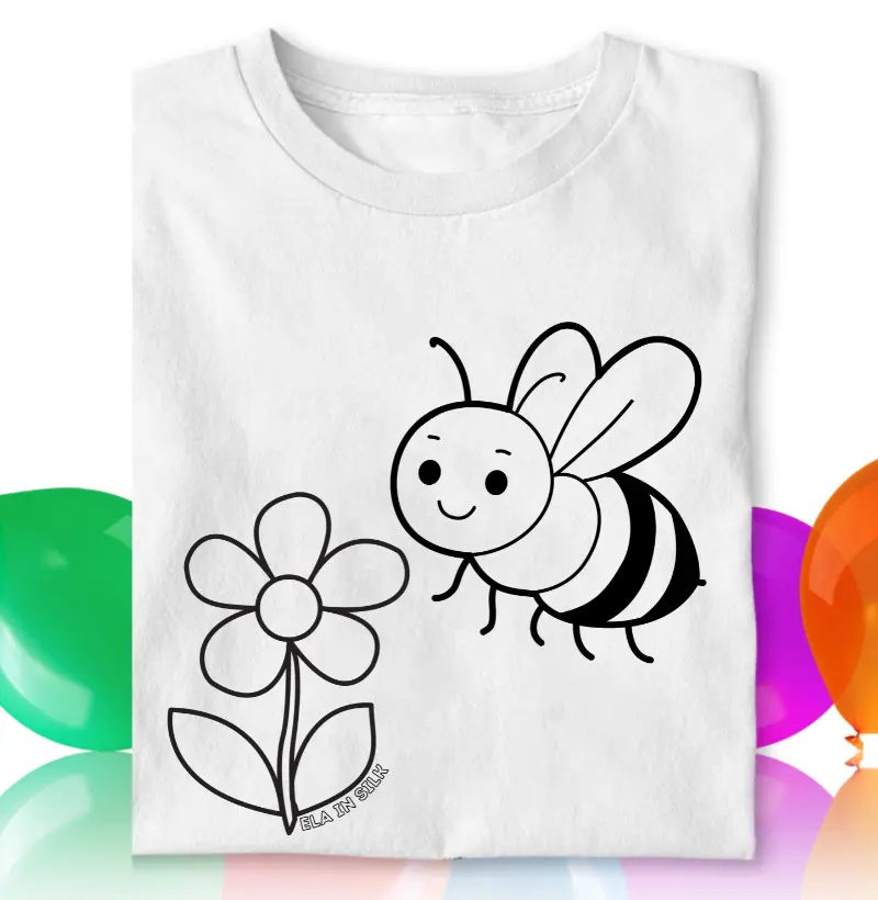 Colored Fun - Flor e Abelhinha