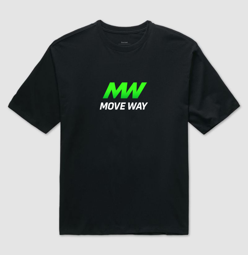 Camiseta Oversized MW Move Way! Coleção Motivação Treino. Unissex. Algodão Premium.
