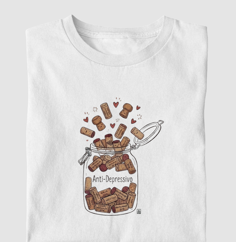 Camiseta Vinho - Pote Anti-Depressivo