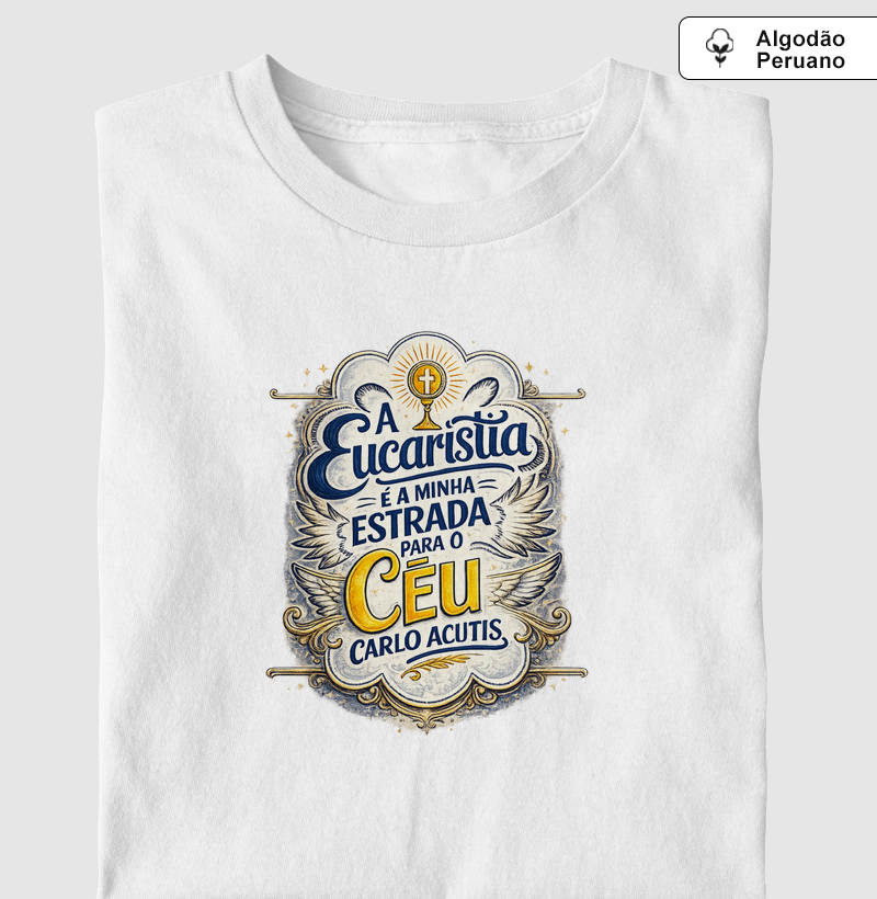 Camiseta São Carlo Acutis, estrada para o céu!