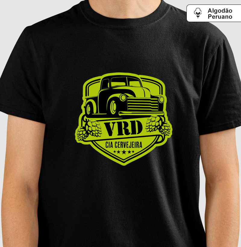 Camiseta VRD Cia Cervejeira Estampa Verde Peito