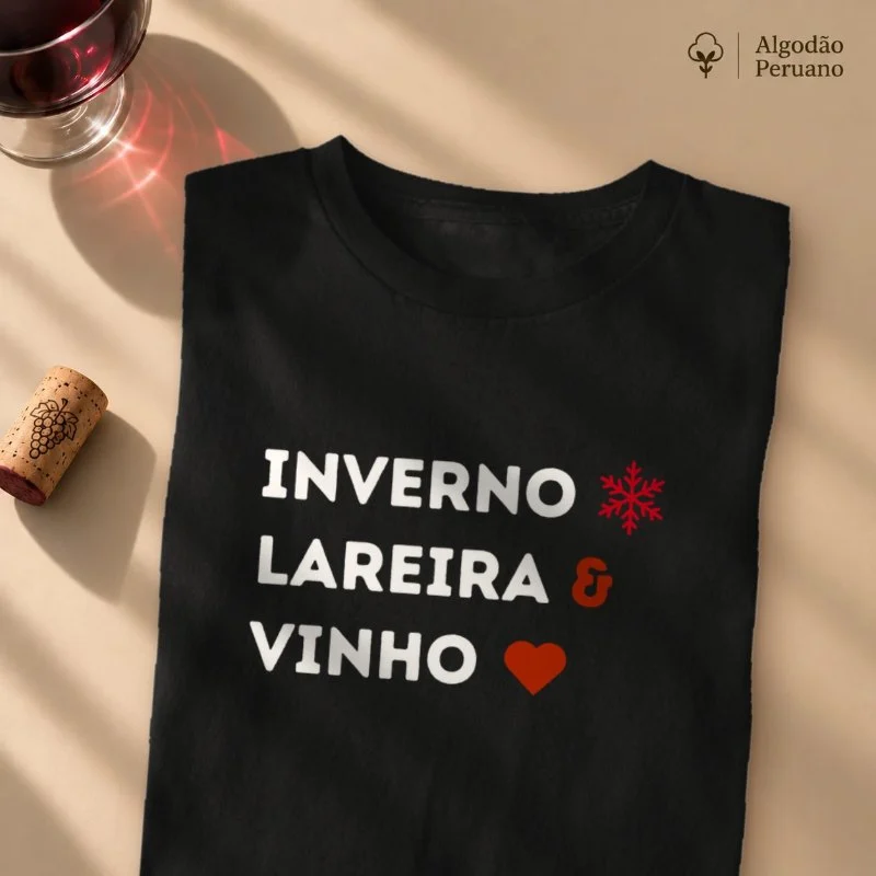 Camiseta Inverno e Vinho