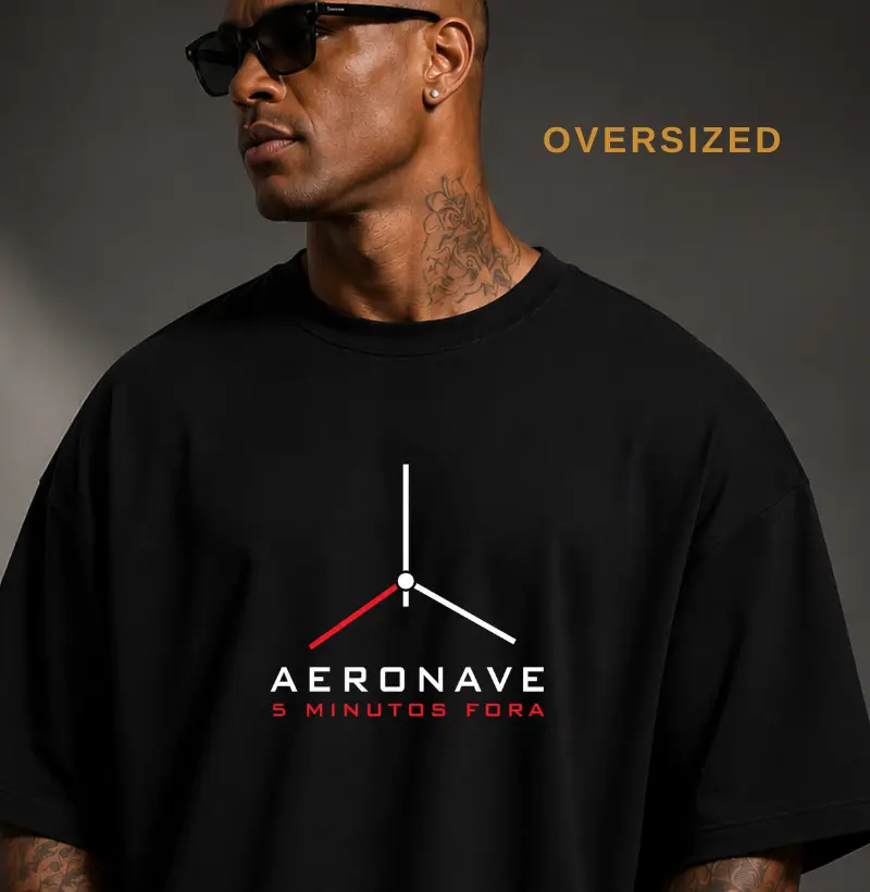 Aeronave 5 fora - Camiseta Oversized