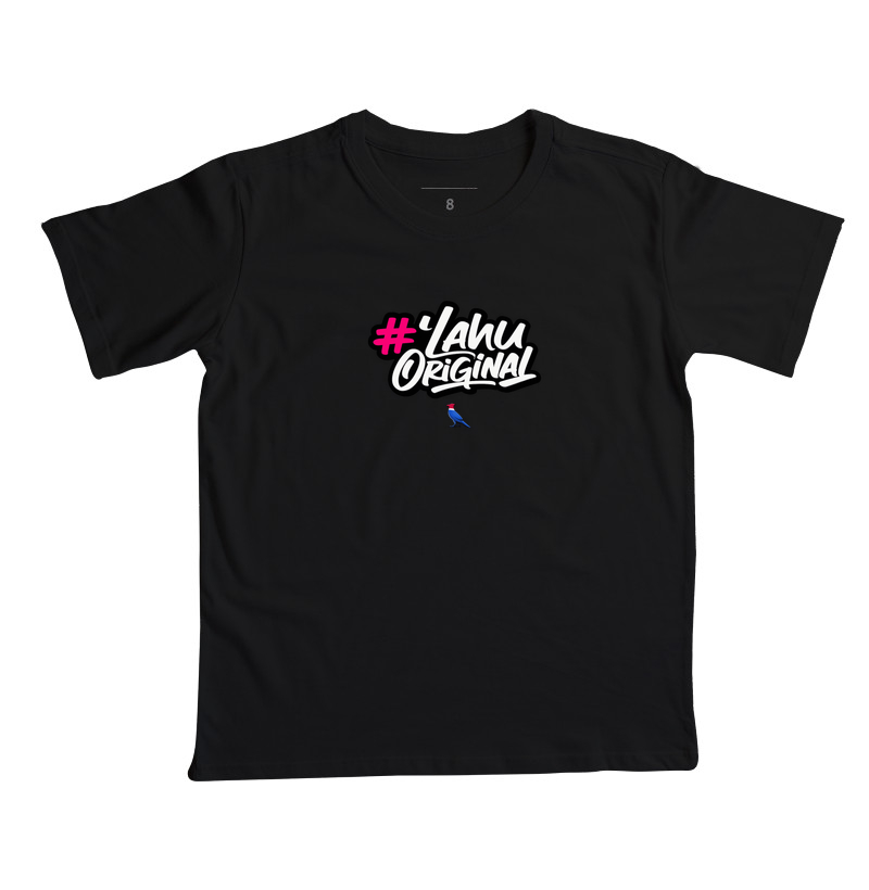 Mostre sua autenticidade com a estampa #’Lahu Original — um design vibrante que combina atitude e estilo.  - Camiseta Infantil