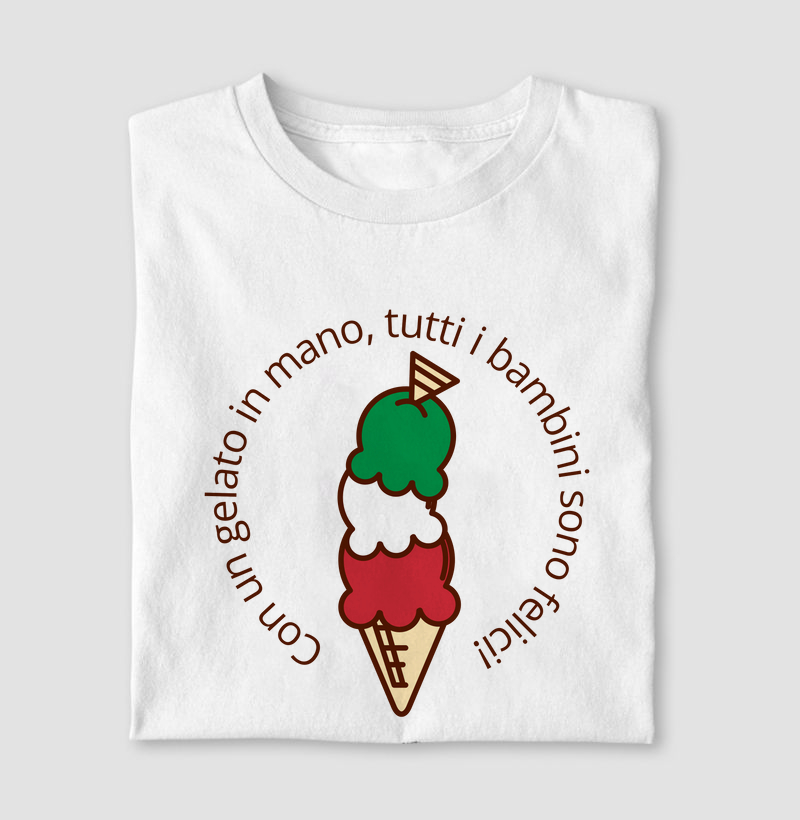 Con un gelato in mano!