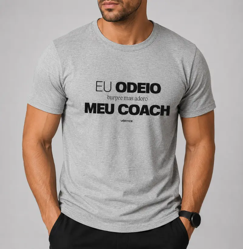 T-shirt - Eu odeio burpee mas adoro meu coach