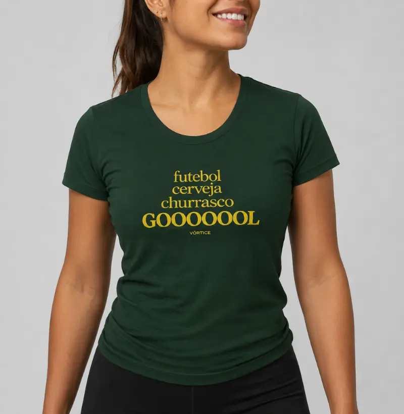 Baby look - Futebol, cerveja, churrasco e gol