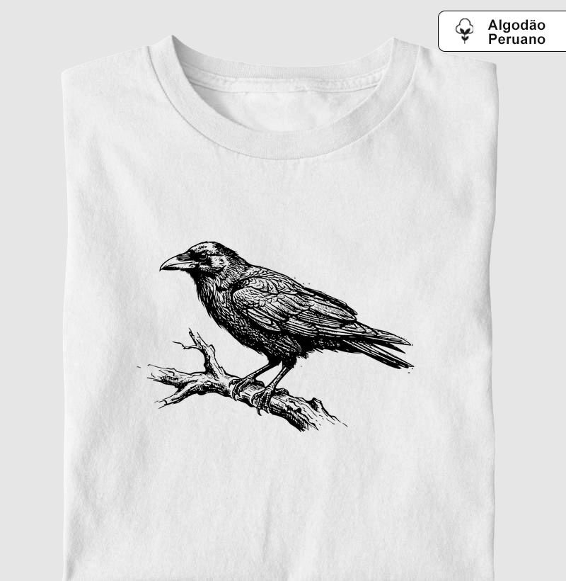 O Corvo - Camiseta Algodão Peruano