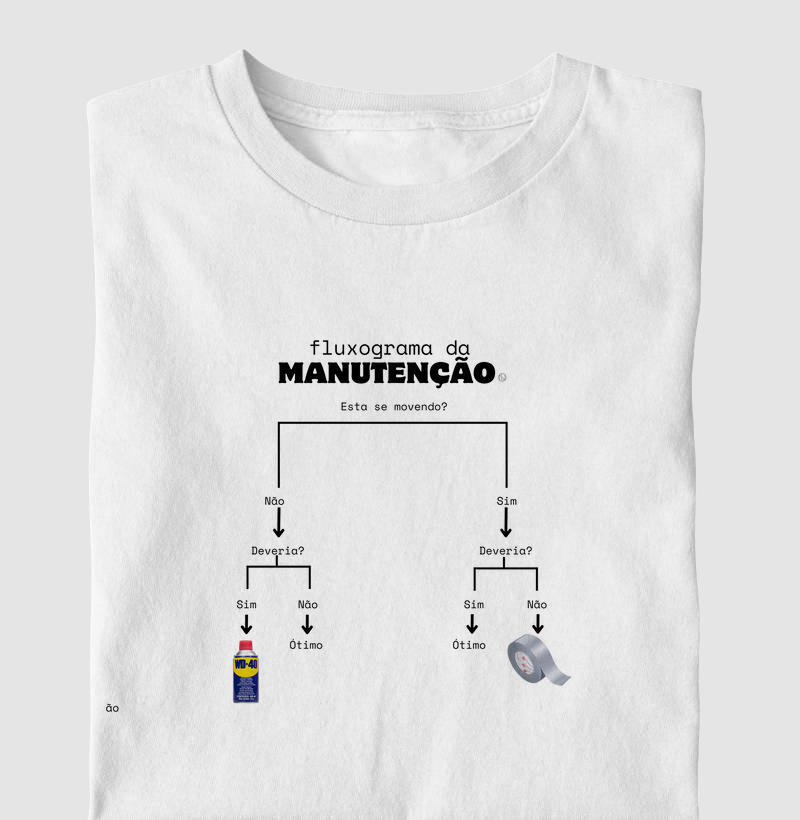 Camiseta Fluxograma da Manutenção 