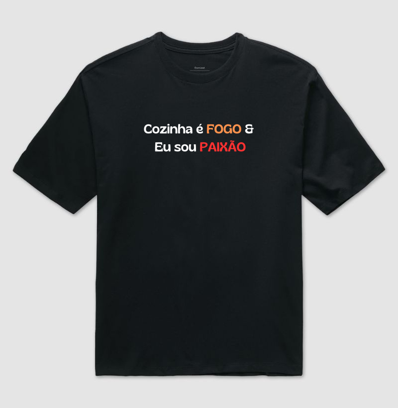 fogo e paixão - Camiseta Oversized