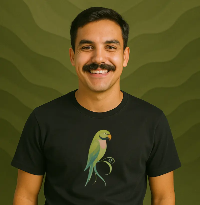 Camiseta Moustached - Movimento