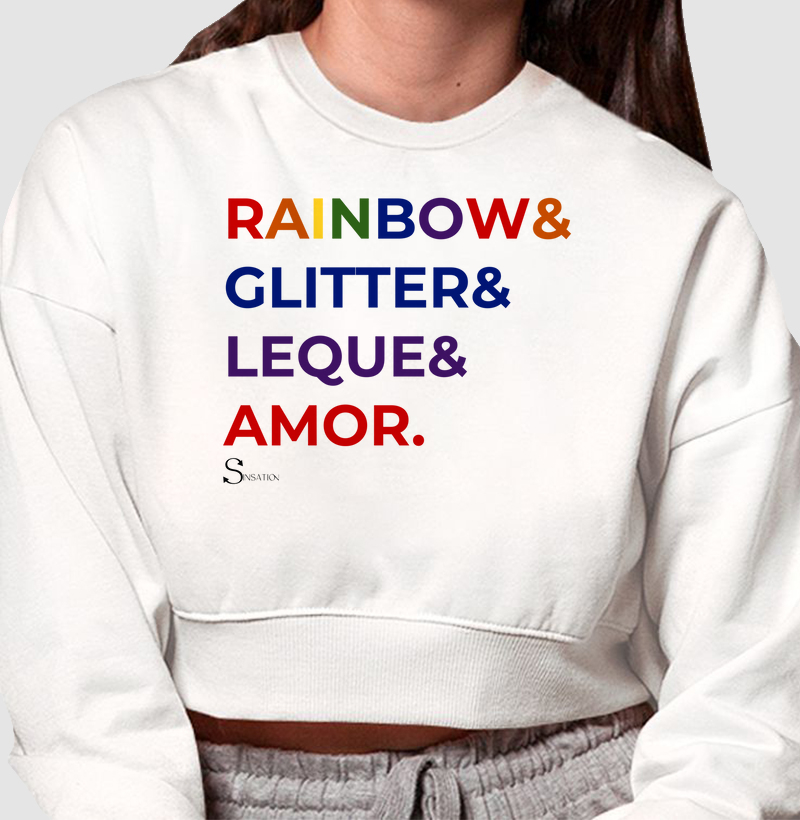 Cropped Moletom - Orgulho -Rainbow