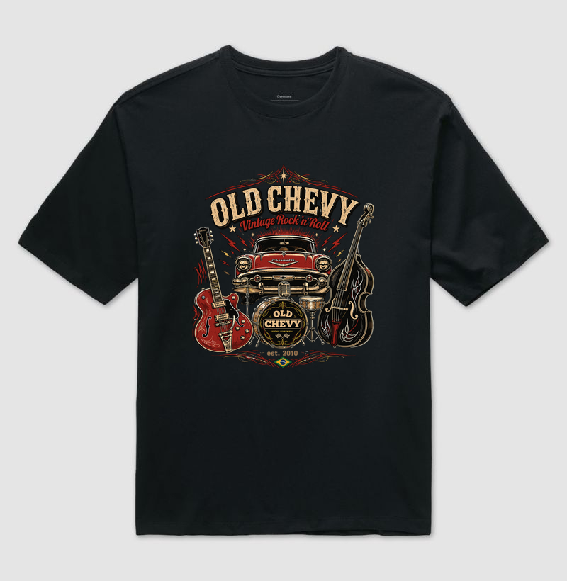 Full Throttle | Rhythm & Chrome - Old Chevy - Camiseta Oversized