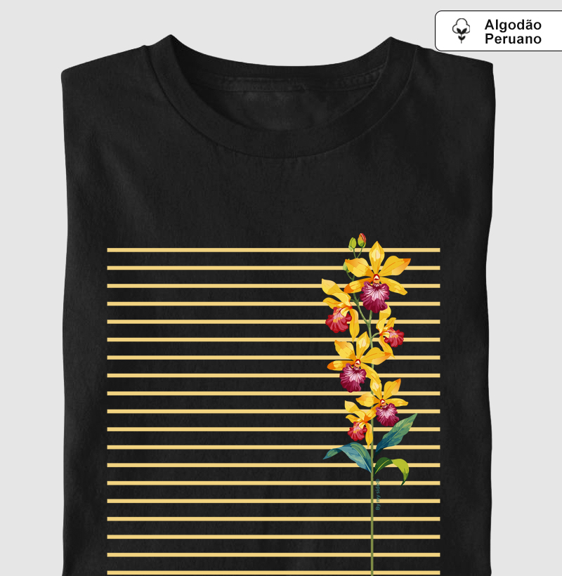 Orquídea Amarela 02 - Algodão Peruano