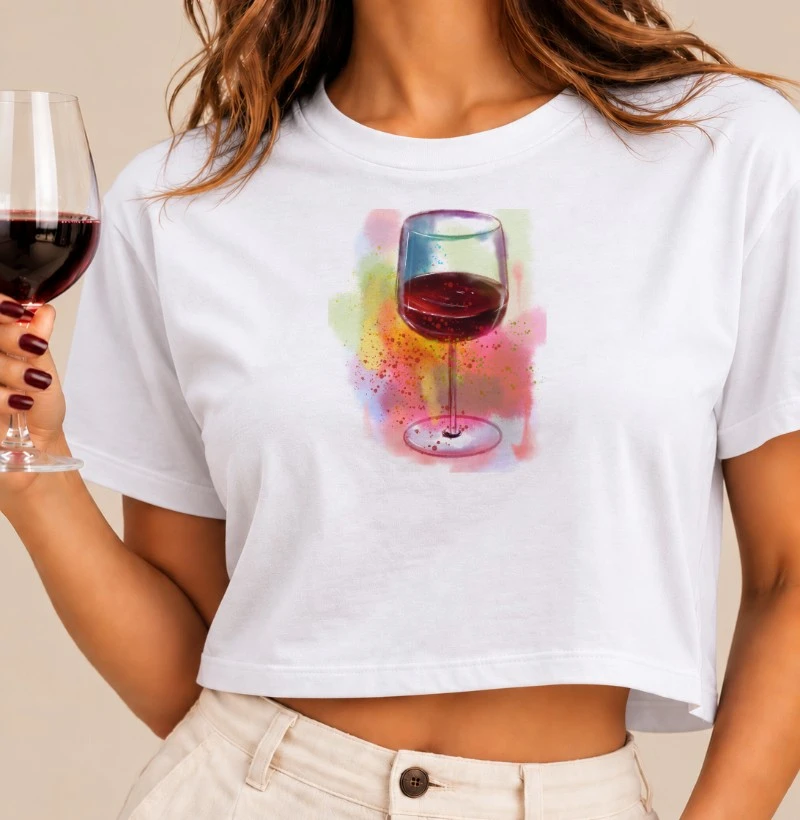 Camiseta Taça Color - Cropped