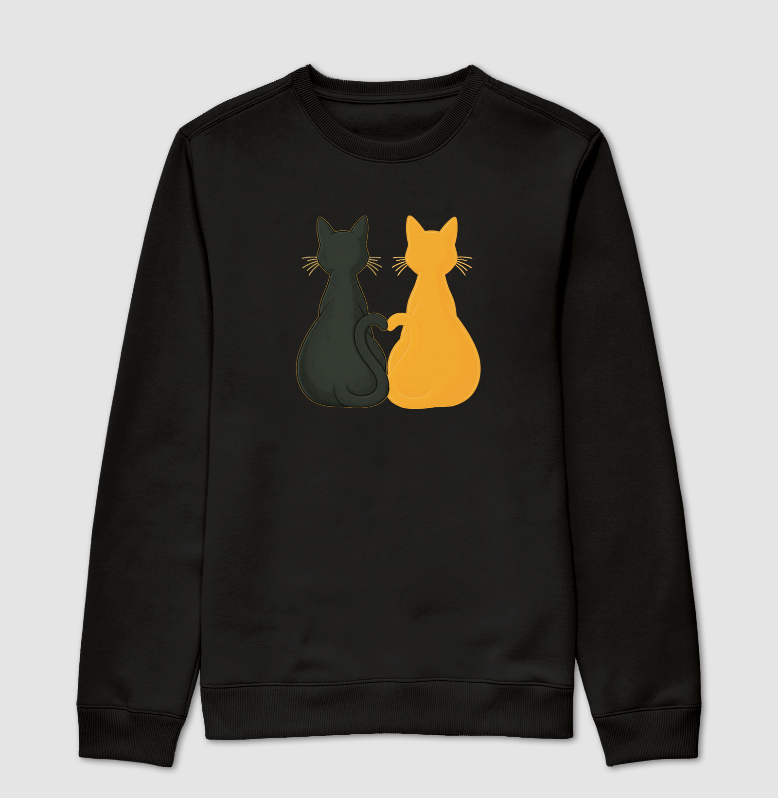 Amor felino - Preto e laranja