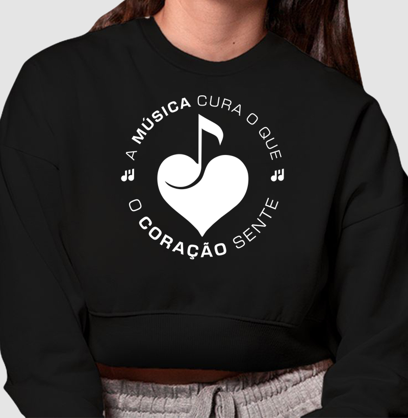 A música cura o que o coração sente.