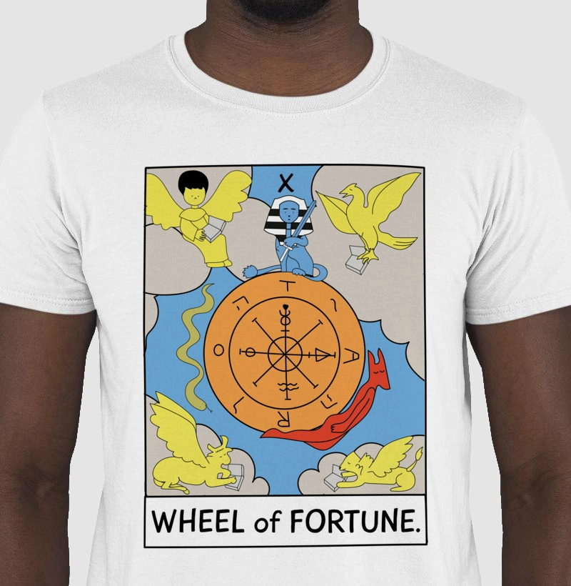 Camiseta Big Carta - Wheel of Fortune - Estampa Tarot