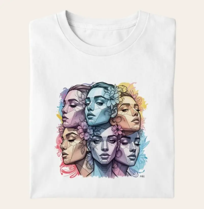 Camiseta Algodão Premium - Faces da Deusa 