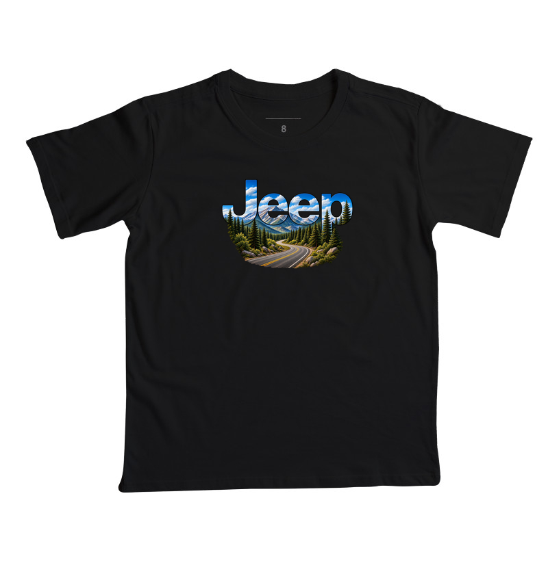 Logo Jeep - Paisagem (Infantil) - Camiseta Infantil