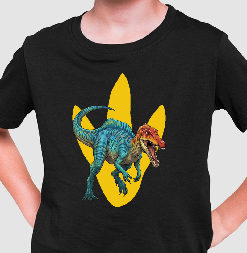 Camiseta Dinossauro Irritator Ataque Algodão Premium Dinoloco