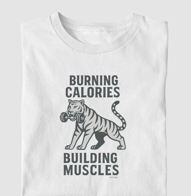 Burning calories. Building muscles - monocromático