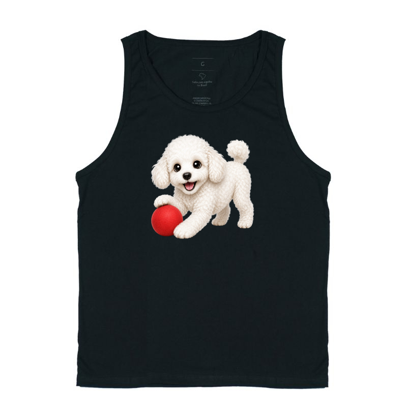 Poodle Branco - Desenho Animado - Regata