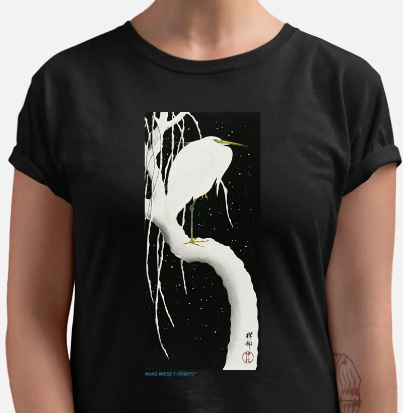 HERON IN SNOW de Ohara Koson