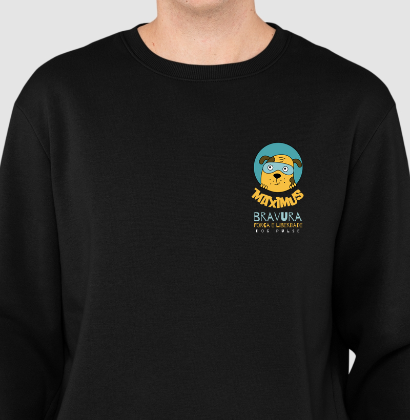Suéter Moletom Dog Pulse Maximus - Bravura, Força e Liberdade
