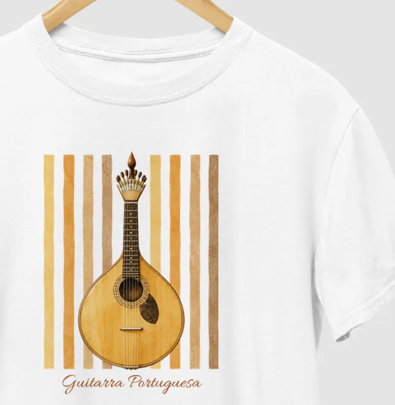 Guitarra portuguesa em aquarela