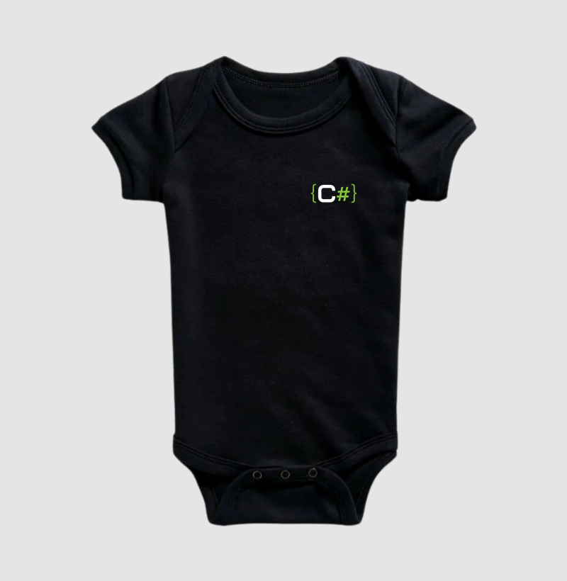 Body Infantil C# Minimal — Estampa de Bolso