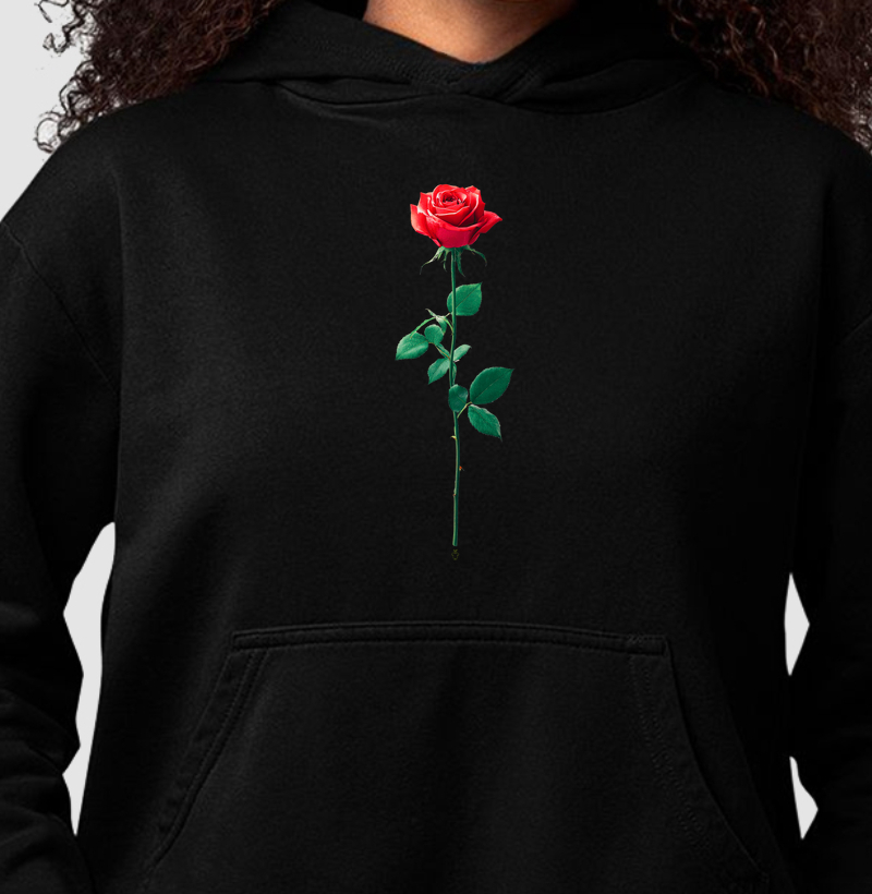 Rosa vermelha centralizada