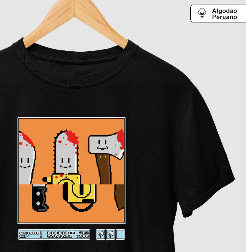 Camiseta Algodão Peruano Roleta Sangrenta - Camiseta Algodão Peruano
