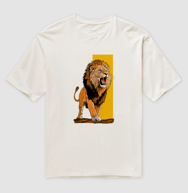 Camiseta Oversized O Rugido do Leão