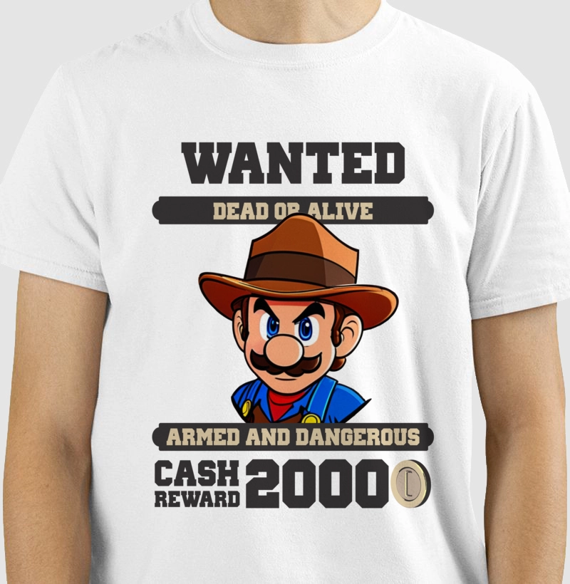 Camiseta Gamer Procurado Recompensa