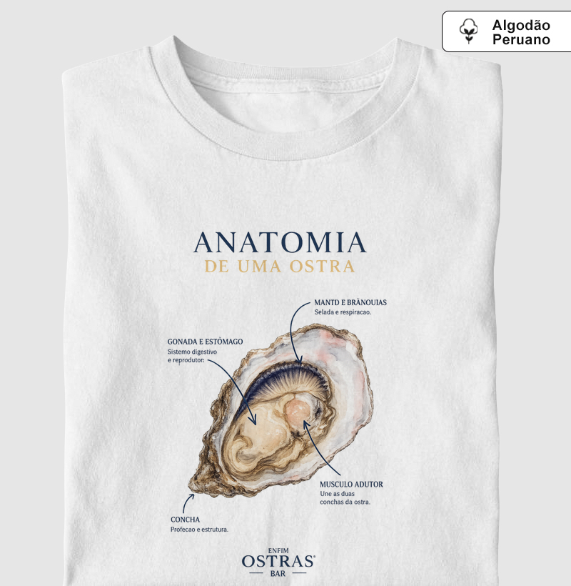 Camiseta Anatomia de uma Ostra - por Enfim