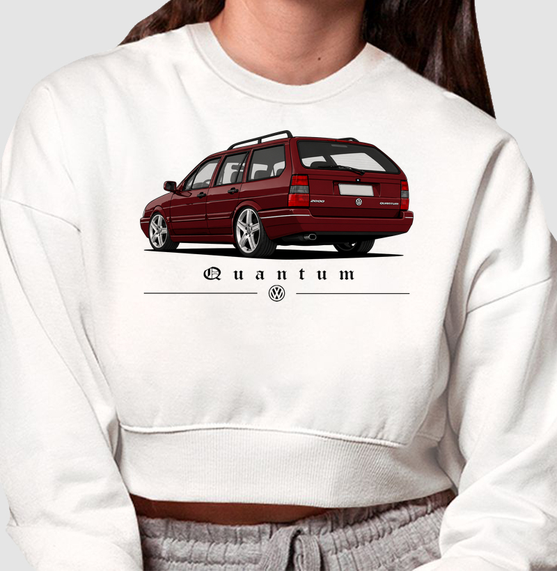 Moletom cropped feminino Santana Quantum